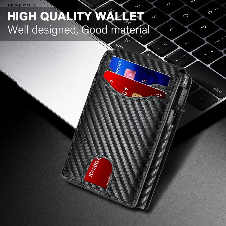 Carbon Fiber Credit Card Holder Luxury Men Wallet
