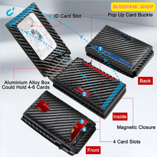 Carbon Fiber Credit Card Holder Luxury Men Wallet