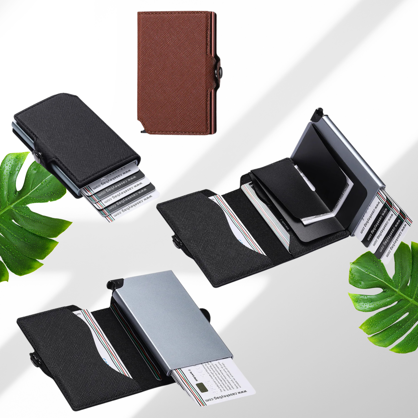 Fashion Men Push Up Card Holder