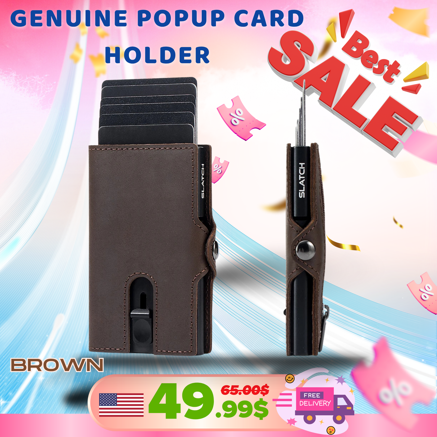Great Genuine Popup Card Holder