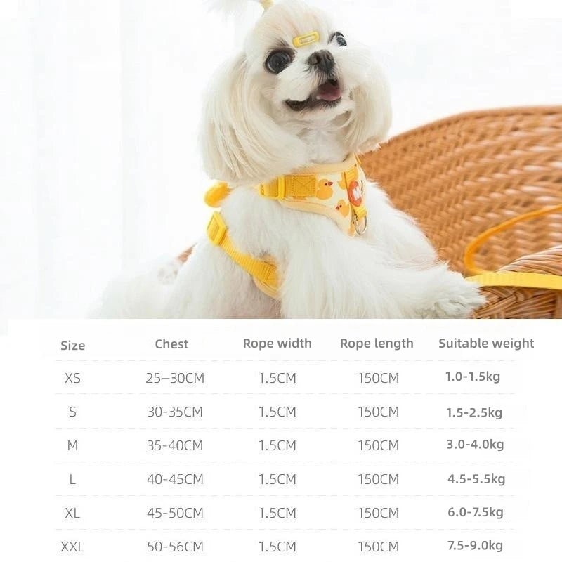 SunnyDuck Adjustable Pet Harness Leash Set