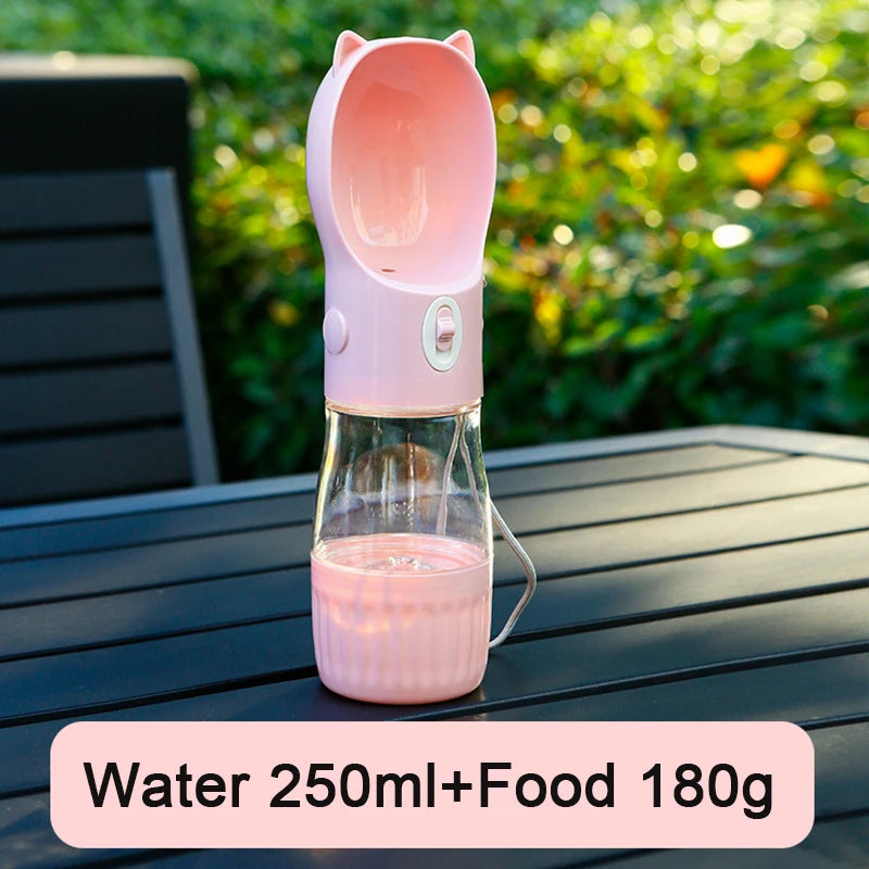 2-in-1 Portable Pet Water & Food Bottle