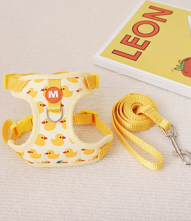 SunnyDuck Adjustable Pet Harness Leash Set