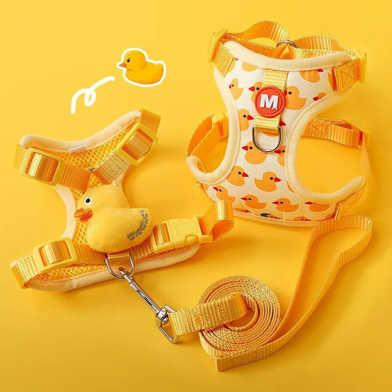 SunnyDuck Adjustable Pet Harness Leash Set