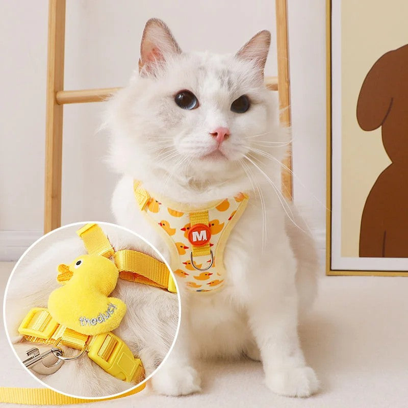 SunnyDuck Adjustable Pet Harness Leash Set