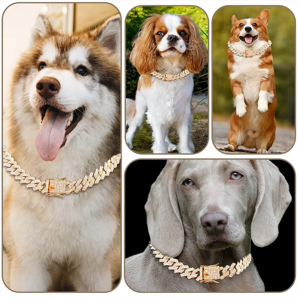 Diamond Cuban Pet Collar