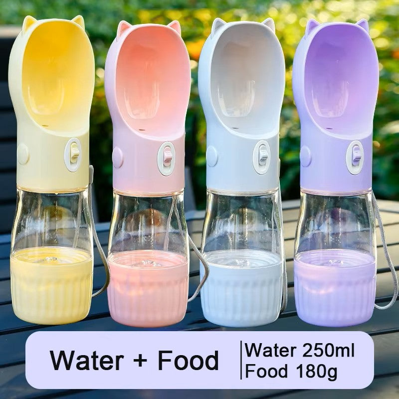 2-in-1 Portable Pet Water & Food Bottle