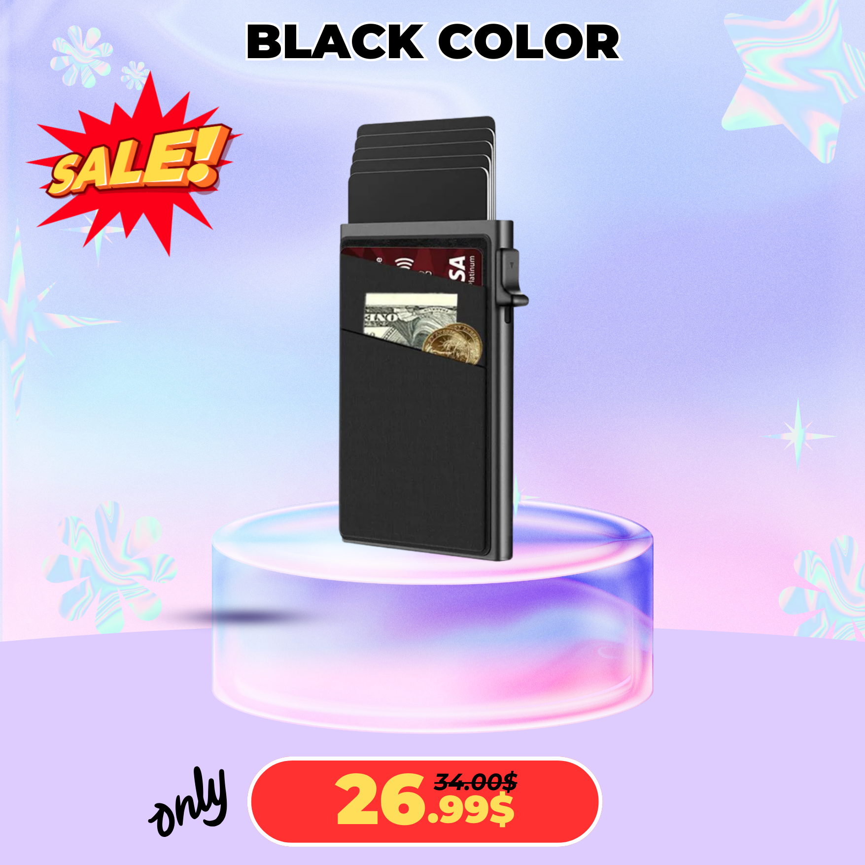 Aluminum Smart Wallet Cardholder