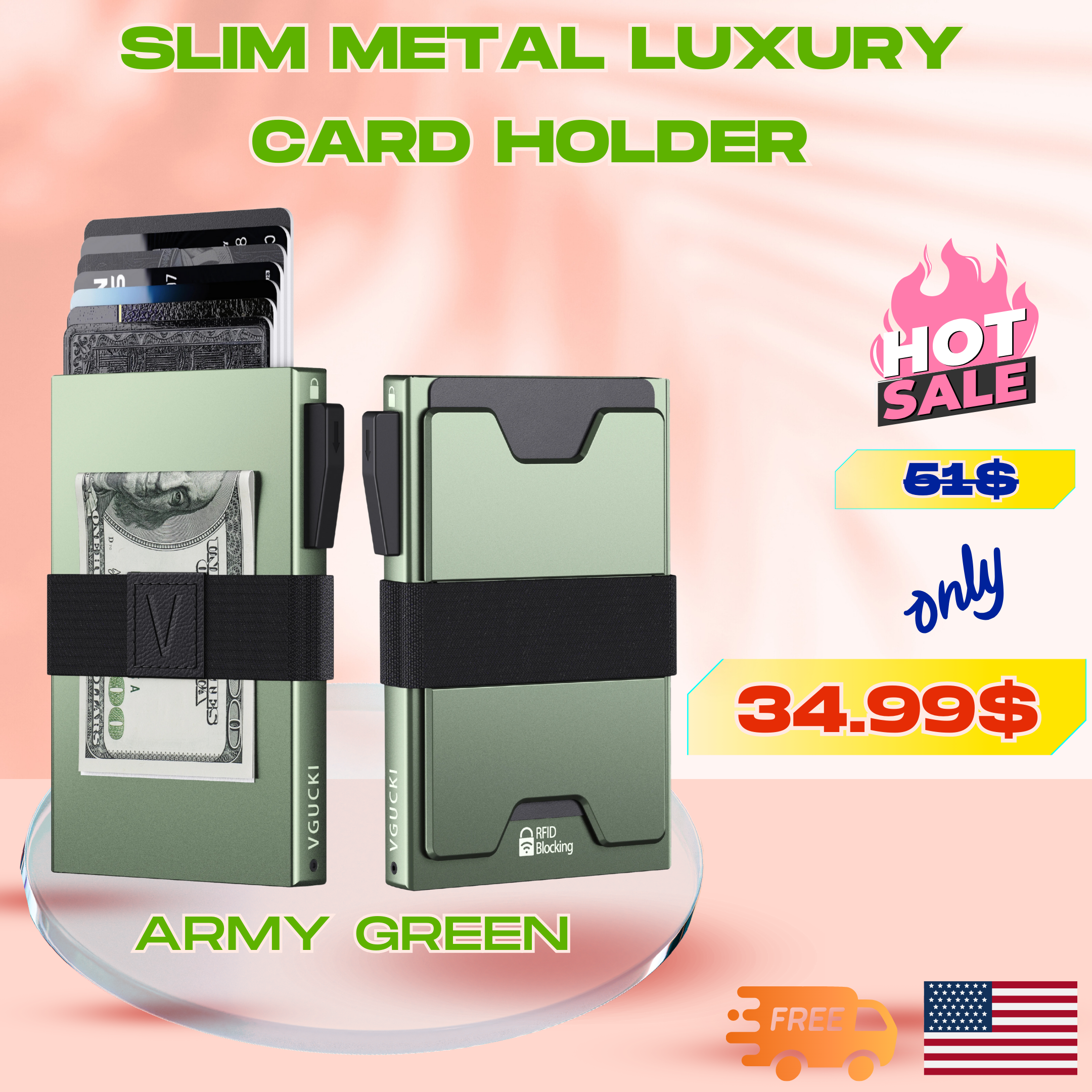 Slim Metal Luxury Card Holder