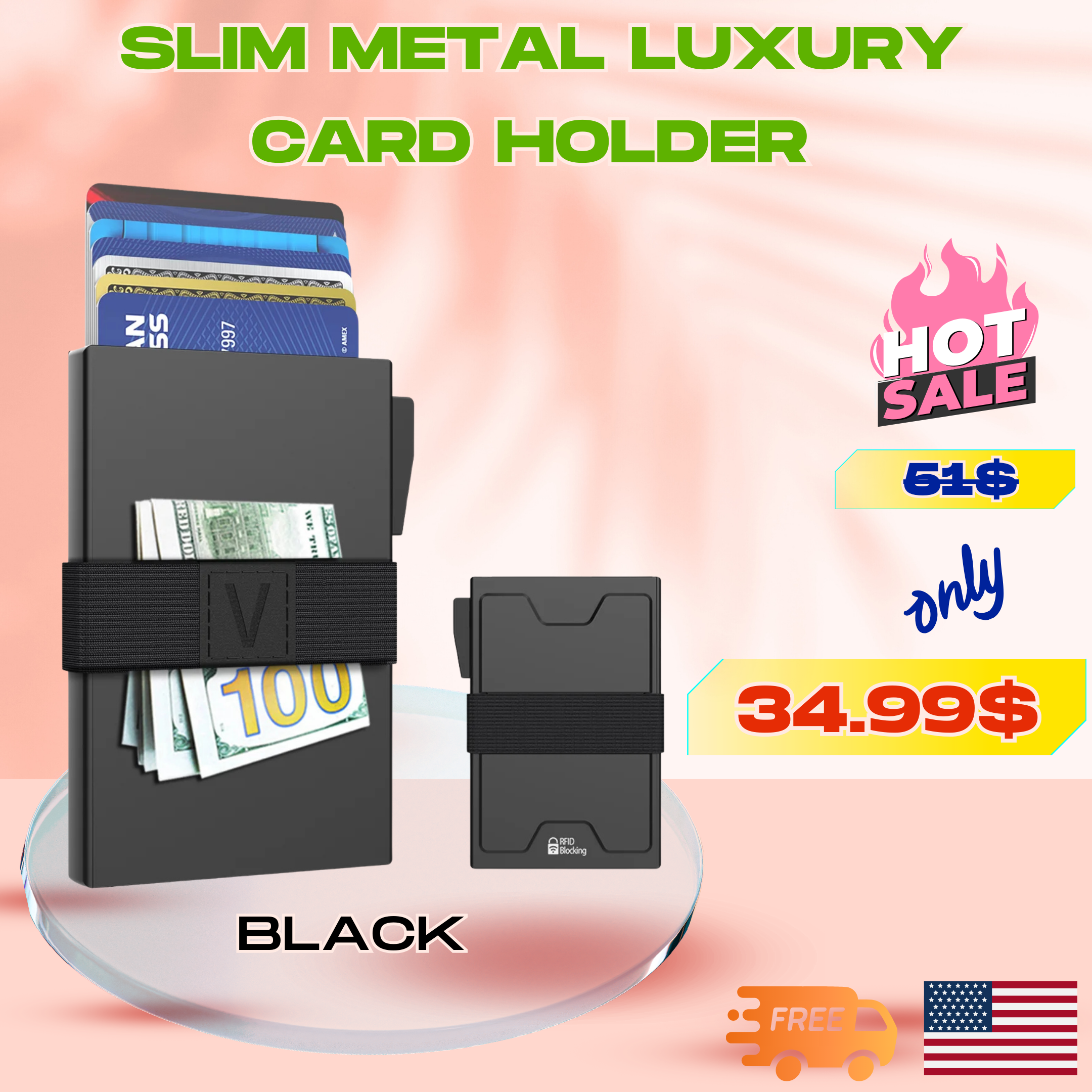 Slim Metal Luxury Card Holder