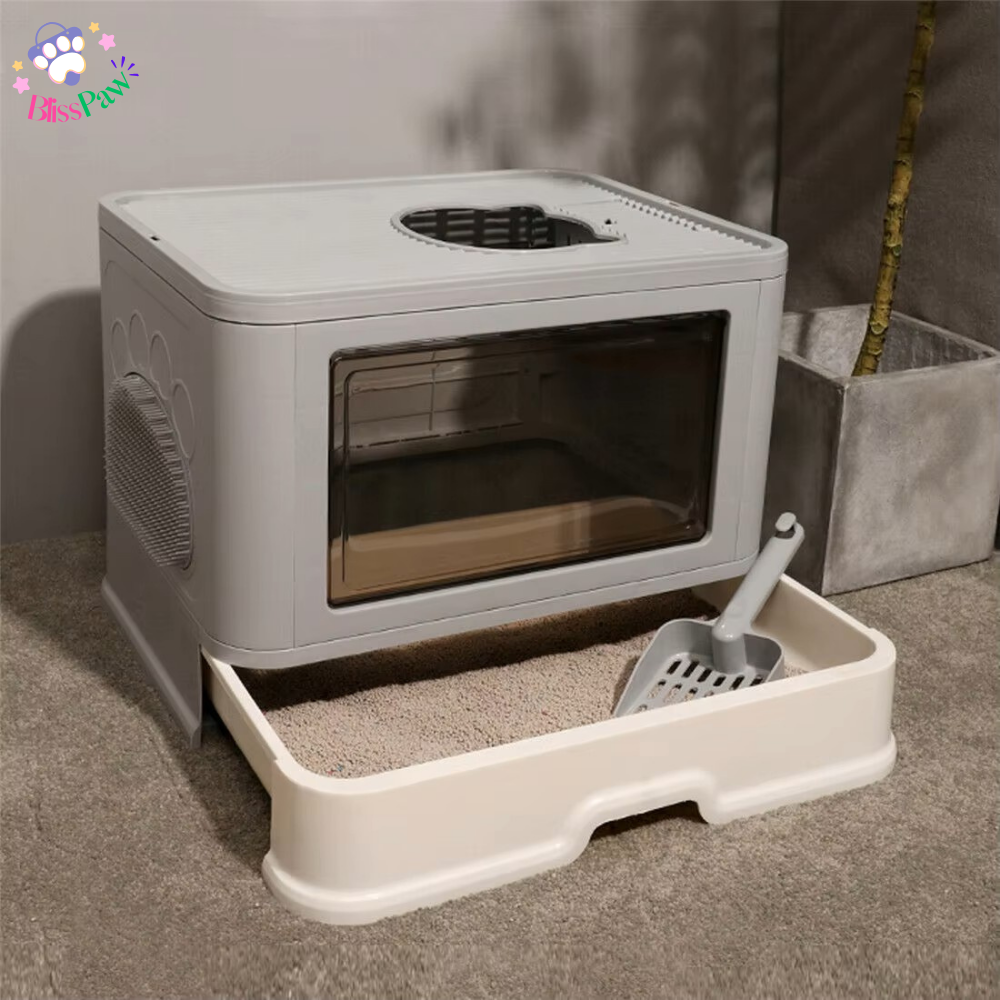 Premium Enclosed Cat Litter Box