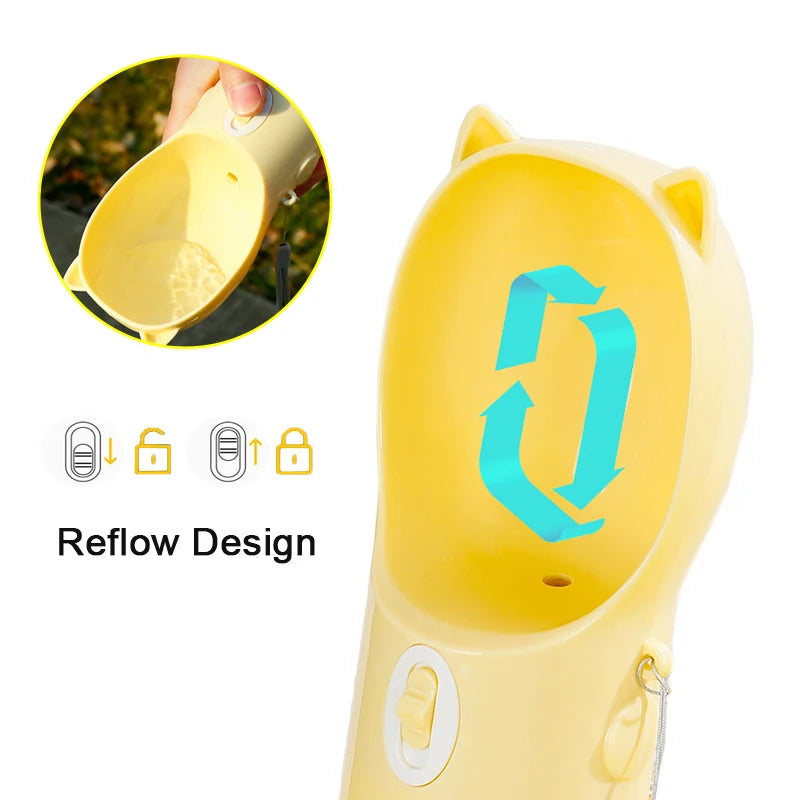 2-in-1 Portable Pet Water & Food Bottle