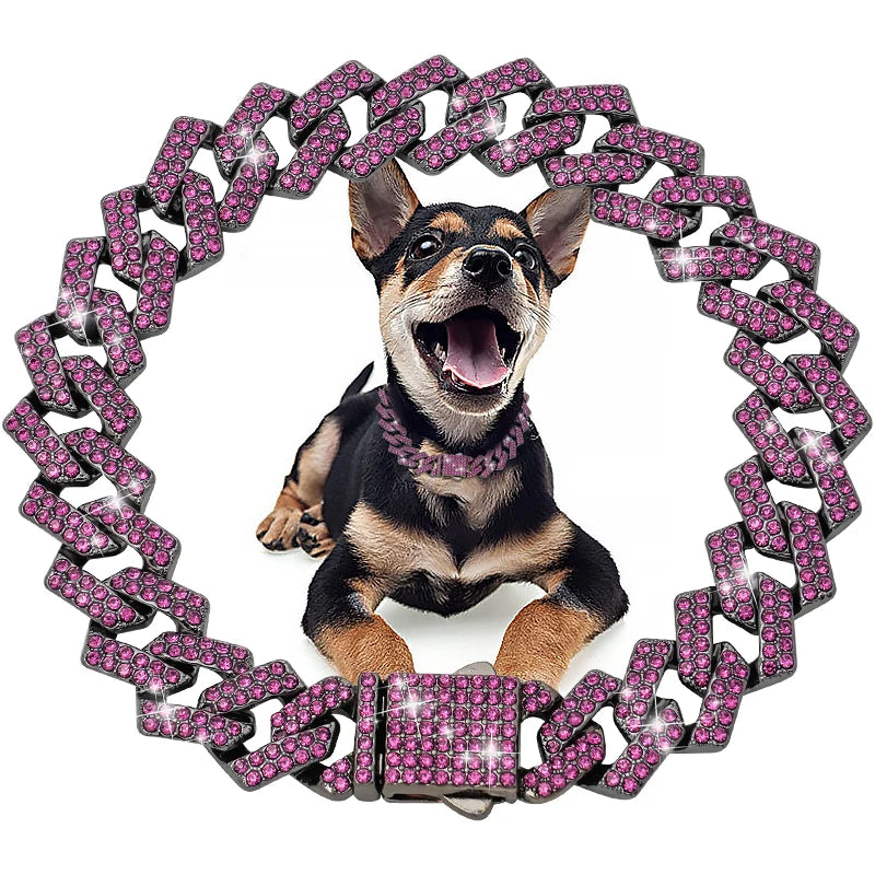 Diamond Cuban Pet Collar