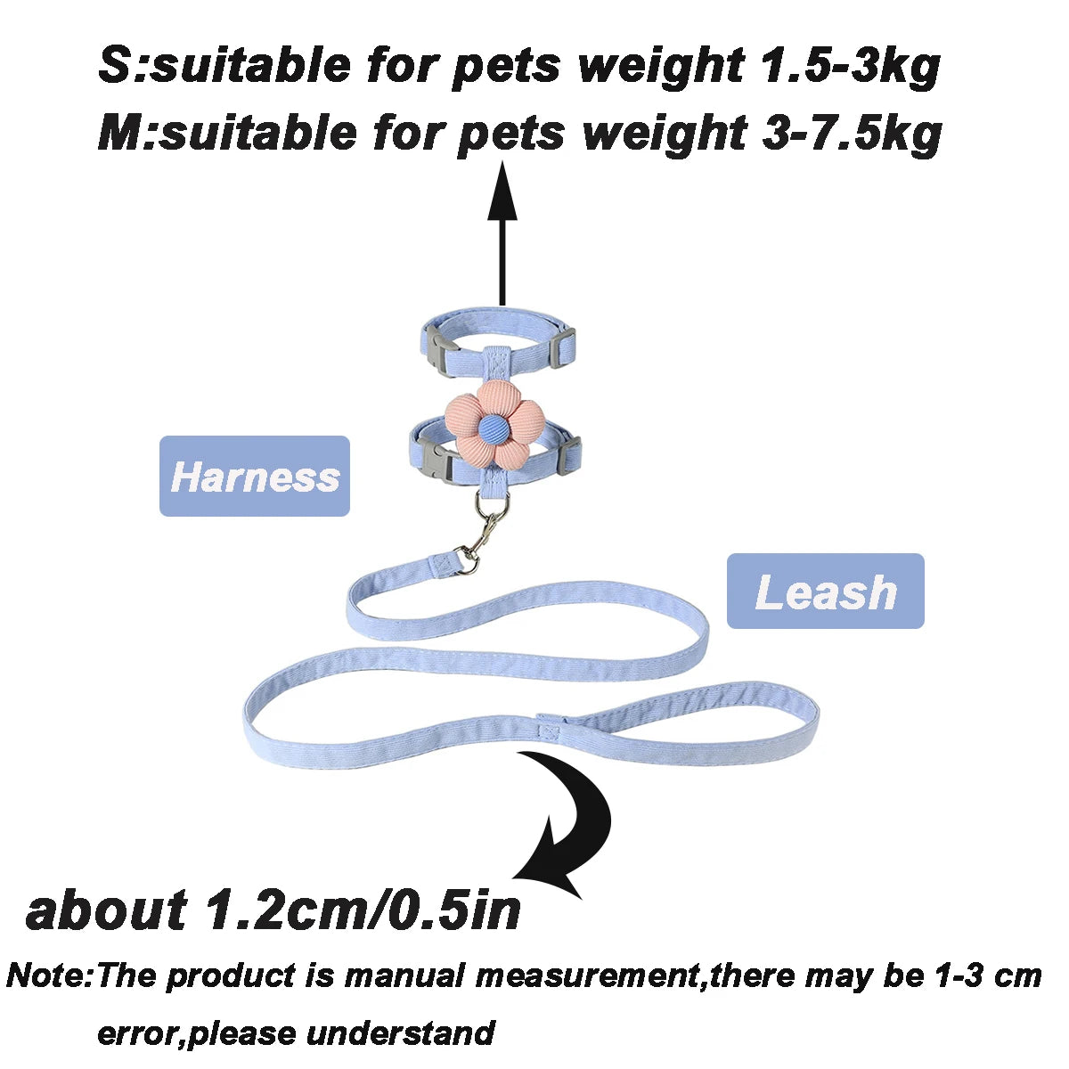 Comfort Fit Cat Harness Leash Set