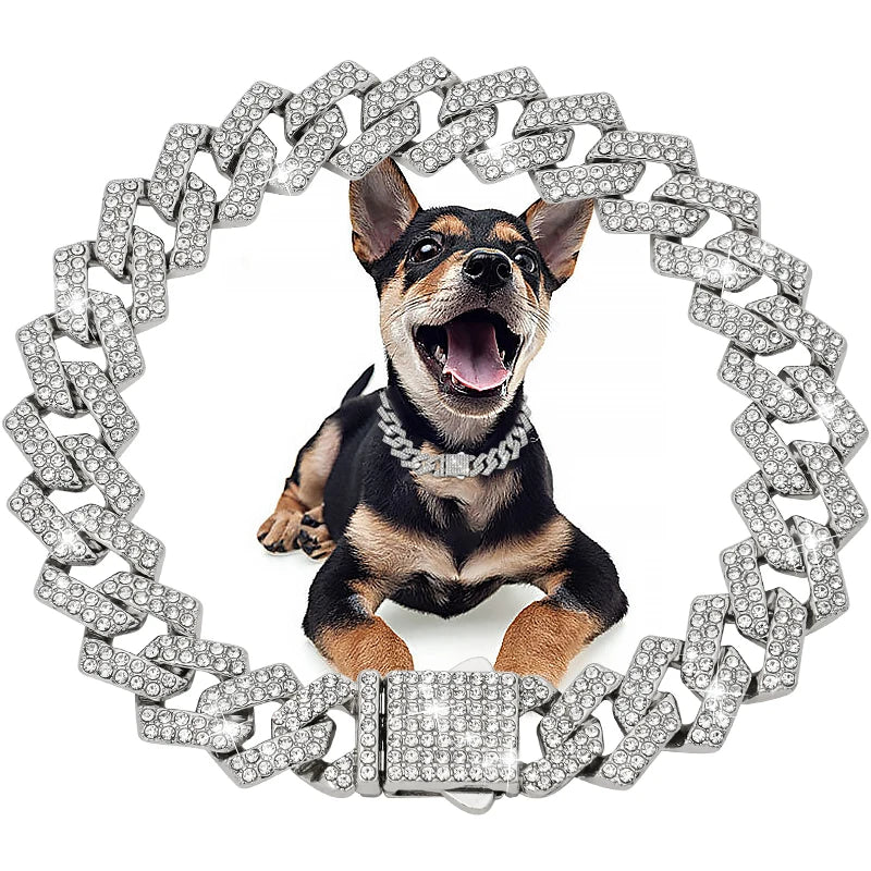Diamond Cuban Pet Collar