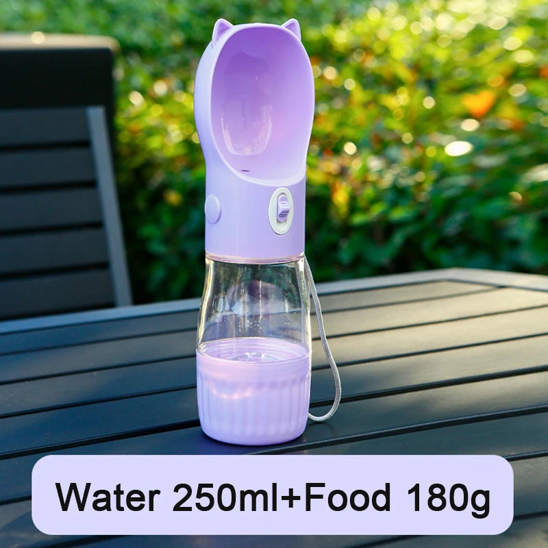 2-in-1 Portable Pet Water & Food Bottle