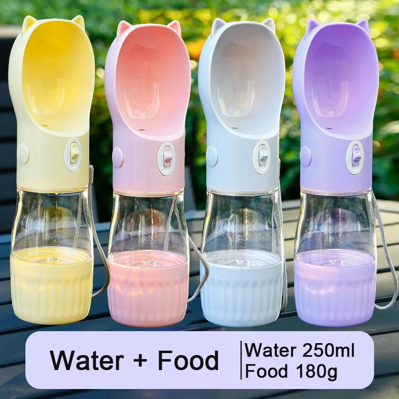 2-in-1 Portable Pet Water & Food Bottle