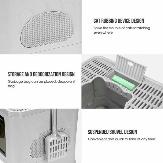 Premium Enclosed Cat Litter Box