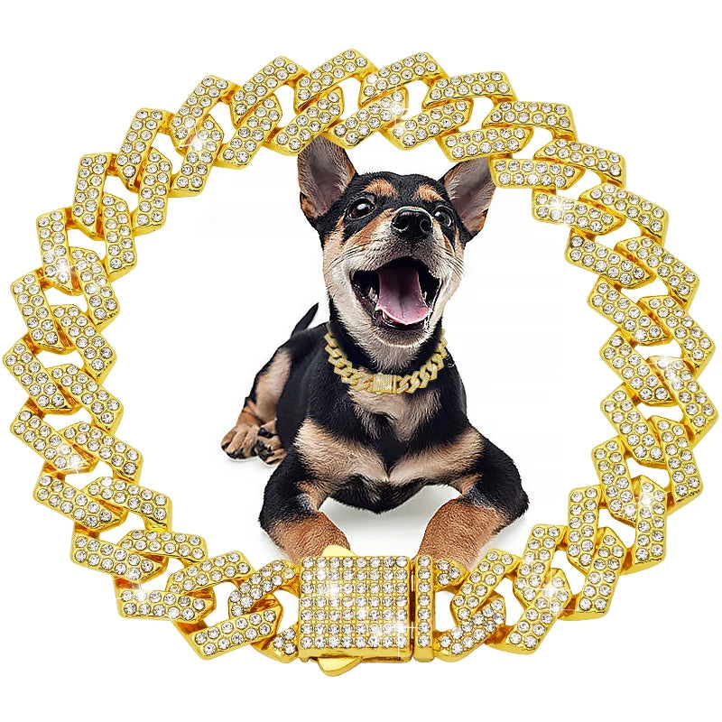 Diamond Cuban Pet Collar