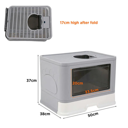 Premium Enclosed Cat Litter Box