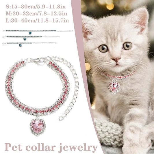 Rhinestone Shine Pet Necklace