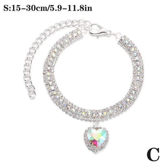 Rhinestone Shine Pet Necklace